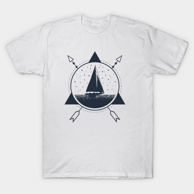 Adventure. Nautical. Ship T-Shirt by SlothAstronaut